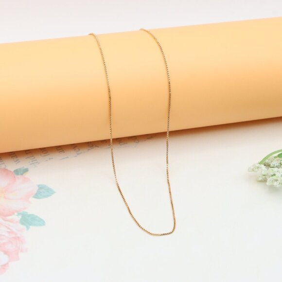 "Elegant Rose Gold Box Chain Necklace for Everyday or Layered Look, XPNL0317 - Picture 9 of 12